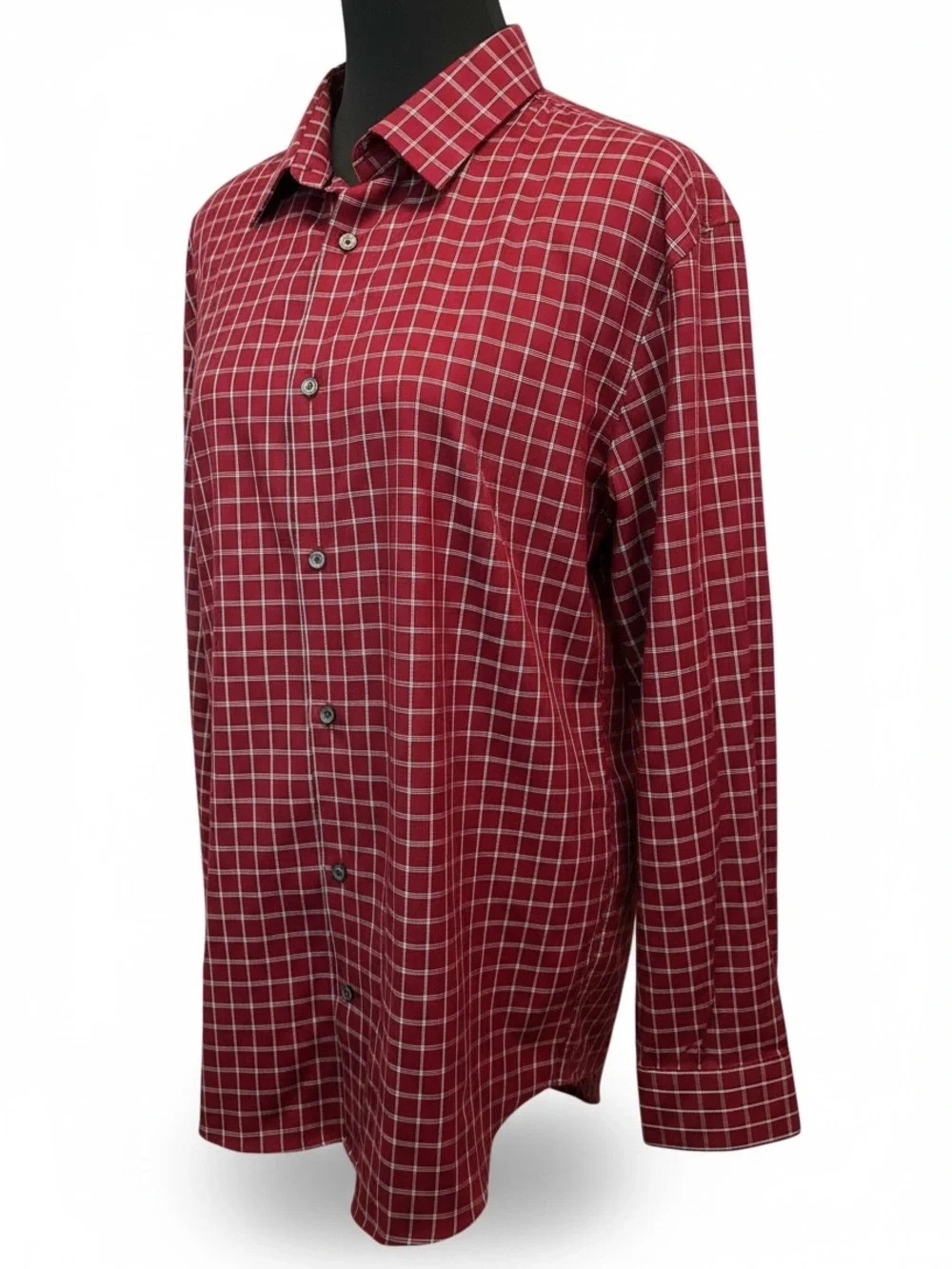 Banana Republic Men's Red Check Button-Up Shirt